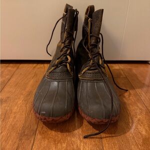 Brown LL Bean duck boots 9M
